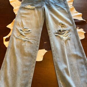 Anthropologie Pilcro Distressed Light Blue Jeans
